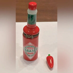 Tabasco bottle trinket box - vintage and collectible.  Excellent conditi…